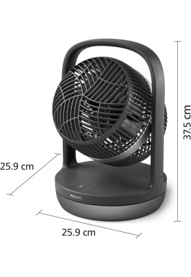 Philips Вентилятор Philips настільний Series 3000, 22см, 27Вт, таймер, поворот 180, чорний