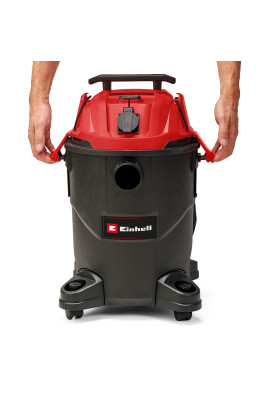 Einhell Пилосос професійний TC-VC 1825 А, 1250 Вт, пластик 25 л, 180 мбар, шланг 2.5 м, кабель 3 м, розетка 2.2 кВт, 4.2 кг
