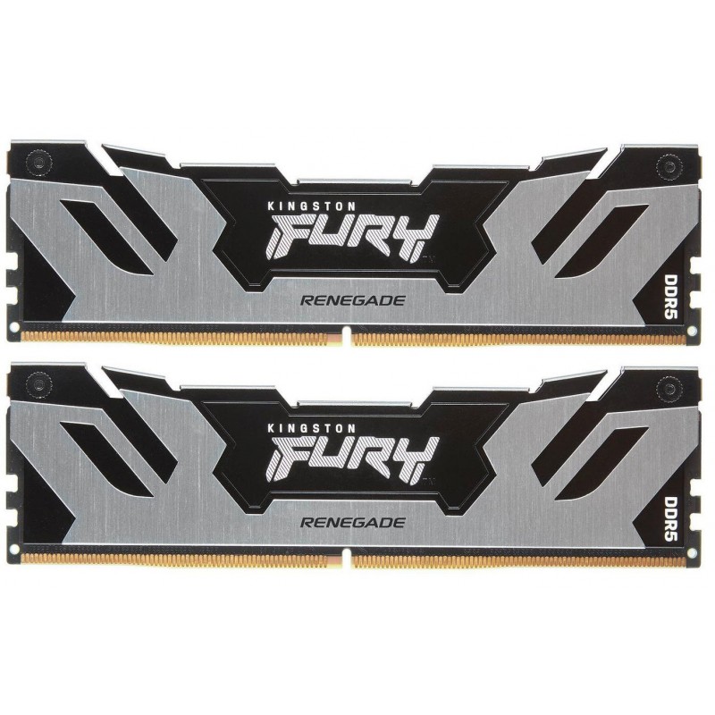 Kingston Пам'ять ПК DDR5 32GB KIT (16GBx2) 6000 FURY Renegade Срібний