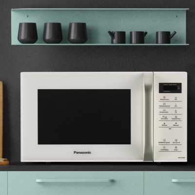 Panasonic Мікрохвильова піч Panasonic, 25л, сенсор.кер., 800Вт, РК дисплей, молочний Panasonic Мікрохвильова піч Panasonic, 25л, сенсор.кер., 800Вт, РК дисплей, молочний