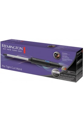 Remington Плойка Pro Tight Curl Wand, 25Вт, темп.режимів-10, D-10mm, 130-220С, дисплей, кераміка, турмалін , сіро-чорний