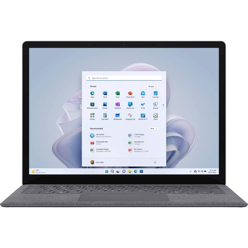 Microsoft Ноутбук Surface Laptop 5 13.5" PS Touch/Intel i7-1265U/16/512F/int/W11P/Platinum