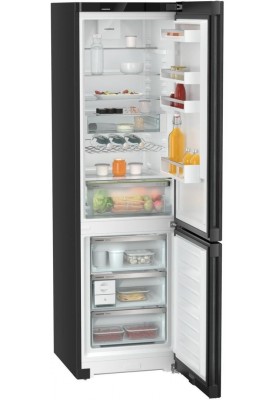 Liebherr Холодильник з нижн. мороз., 201.5x59.7х67.5, холод.відд.-266л, мороз.відд.-94л, 2дв., А, NF, диспл внутр., чорний