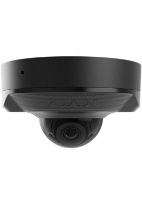 Ajax IP-Камера дротова DomeCam Mini, 8мп, 2.8мм, Poe, True WDR, IP 65, ІЧ 30м, аудіо, кут огляду 100° до 110°, міні купольна, чорна