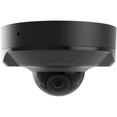 Ajax IP-Камера дротова DomeCam Mini, 8мп, 2.8мм, Poe, True WDR, IP 65, ІЧ 30м, аудіо, кут огляду 100° до 110°, міні купольна, чорна