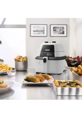 Delonghi Мультипіч IdealFry 1700Вт, чаша-3,5л, механічне керування, 6 авто. программ, пластик, білий