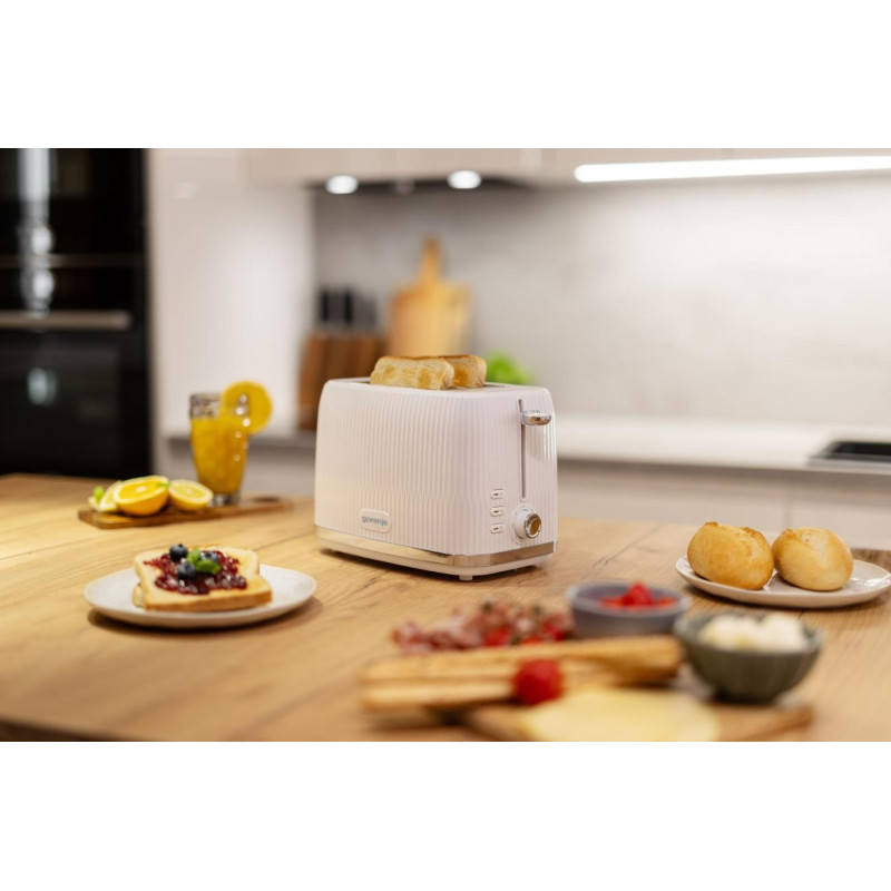 Gorenje Тостер, 850Вт, пластик/метал, білий