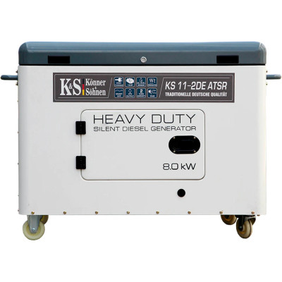 Könner & Söhnen Генератор дизельний KS 11-2DE ATSR 230В 8.0/7.5кВт електростартер 216кг Könner & Söhnen Генератор дизельний KS 11-2DE ATSR 230В 8.0/7.5кВт електростартер 216кг
