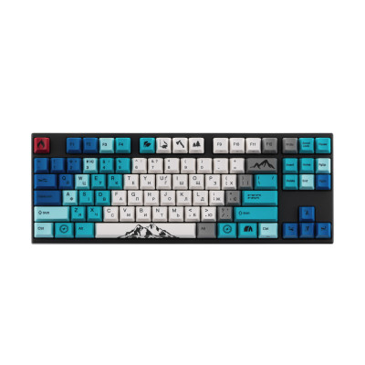 Varmilo Клавіатура механічна VEM87 Summit R1 87Key, EC V2 Ivy, USB-A, EN/UKR, White Led, Синій