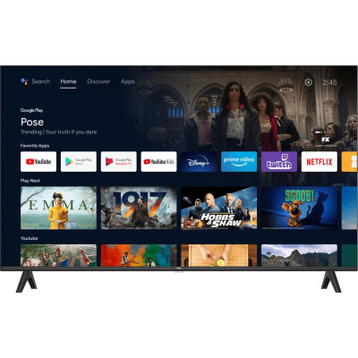 TCL Телевізор 43" LED FHD 60Hz Smart Android TV Black