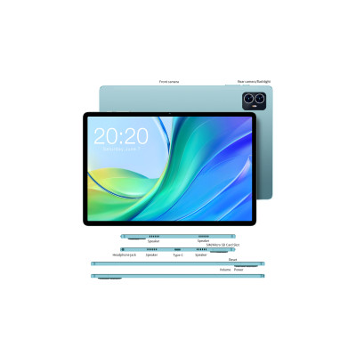 TECLAST Планшет M50 10.1" 6ГБ, 128ГБ, LTE, 6000мА•год, Android, блакитний