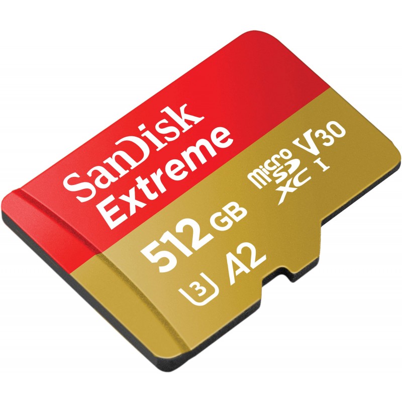 SanDisk Карта пам'яті microSD 512GB C10 UHS-I U3 R190/W130MB/s Extreme V30 + SD