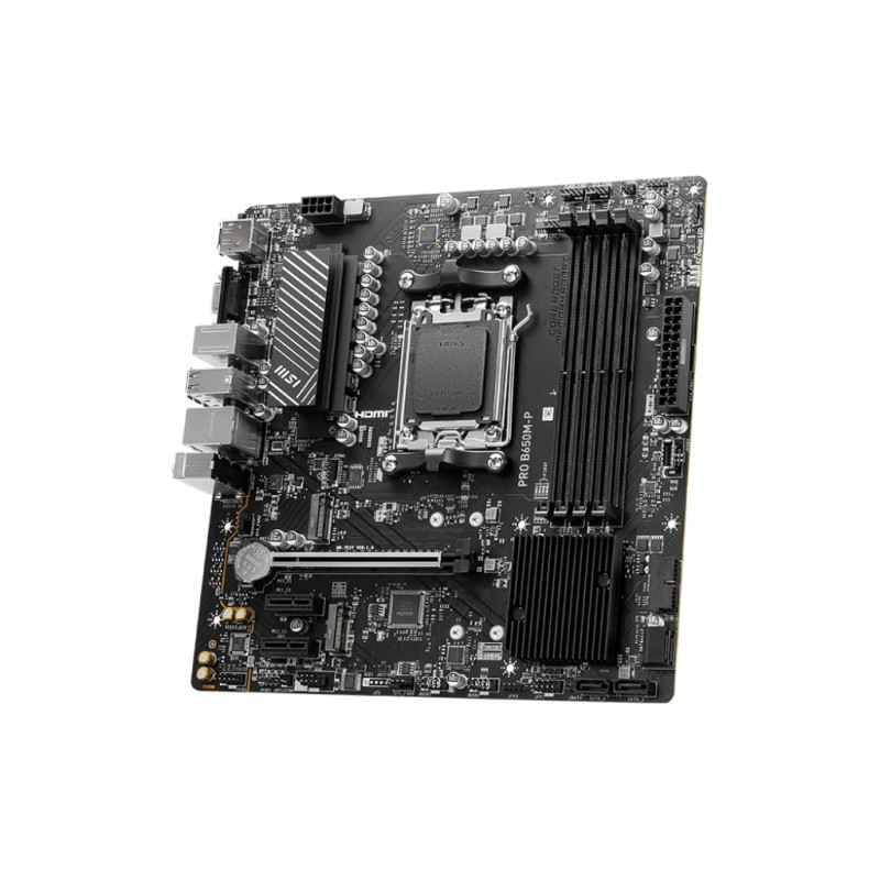 MSI Материнcька плата PRO B650M-P sAM5 B650 4xDDR5 HDMI DP D-sub mATX