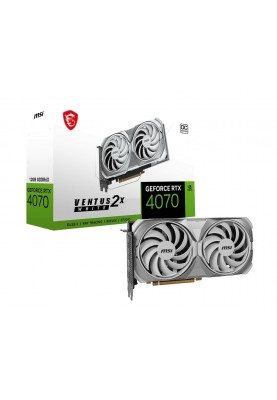 MSI Відеокарта GeForce RTX 4070 12GB GDDR6X VENTUS 2X OC WHITE