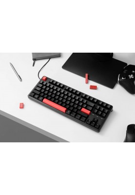 Keychron Клавіатура механічна C3 Pro 87Key, K pro Red, USB-A, QMK, Hot-swap, EN/UKR, RGB, чорний