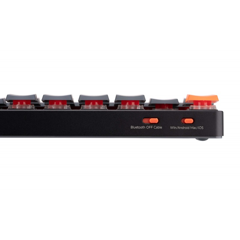 Keychron Клавіатура механічна K1SE 87Key, Gateron Red, BT/USB-A, Low Profile, EN/UKR, RGB, Black