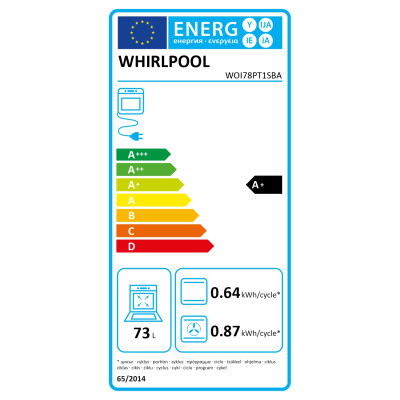 Whirlpool Духова шафа електрична, 73л, A+, дисплей, конвекція, піроліз, телескопічні напрямні, чорний Whirlpool Духова шафа електрична, 73л, A+, дисплей, конвекція, піроліз, телескопічні напрямні, чорний