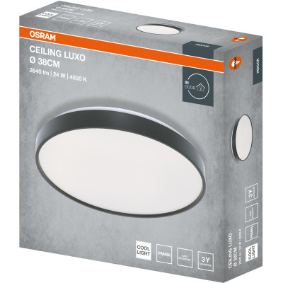 Osram Світильник накладний CEILING LUXO 24Вт 4000К чорний