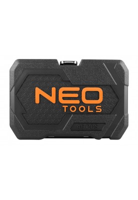 Neo Tools Набір інструментів, Набір торцевих головок, 46шт, 1/4", CrV, кейс