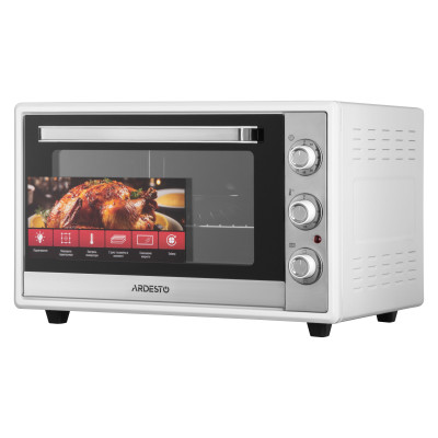 ARDESTO Піч електрична, 60л, 2000Вт, механіч., подвійне скло, білий