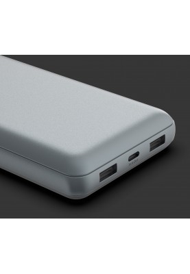 Belkin Акумулятор портативний літій-іонний Power Bank 10000мА·рік, 15Вт, 2хUSB-A/USB-C, сірий