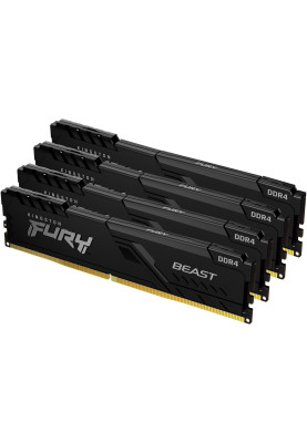 Kingston Пам'ять ПК Kingston DDR4 32GB KIT (8GBx4) 3200 FURY Beast