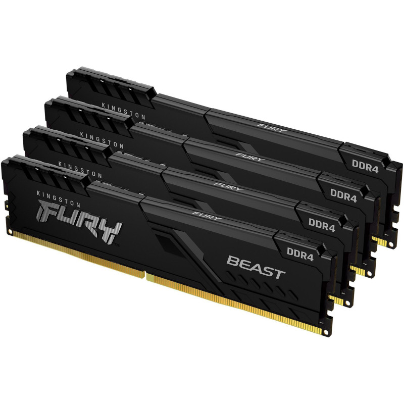 Kingston Пам'ять ПК Kingston DDR4 32GB KIT (8GBx4) 3200 FURY Beast