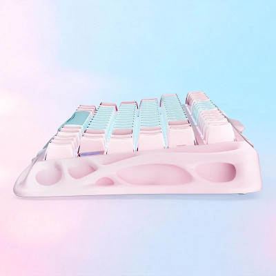 GravaStar Клавіатура механічна GravaStar Mercury K1 Lite 80keys, GravaStar x BSUN Grey, BT/WL/USB, Aurora Mist
