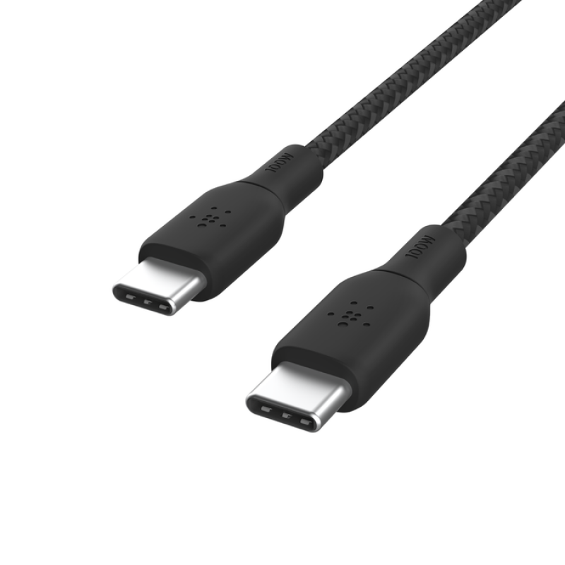 Belkin Кабель заряджання/синхронізації USB-С > USB-С 3м, 100Вт, плетений, чорний