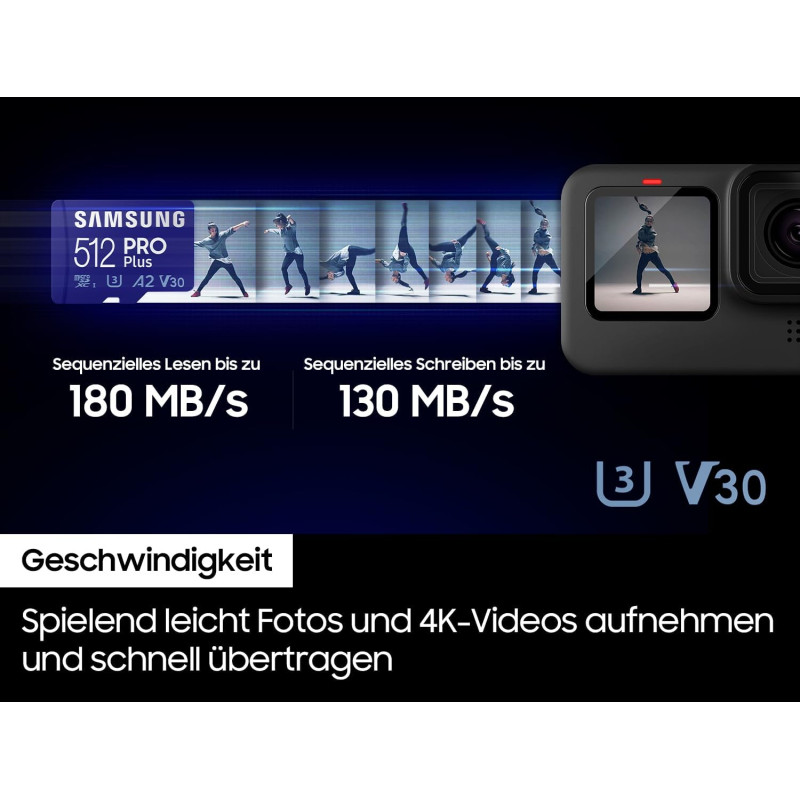 Samsung Карта пам'яті microSDXC 128GB C10 UHS-I R180MB/s PRO Plus