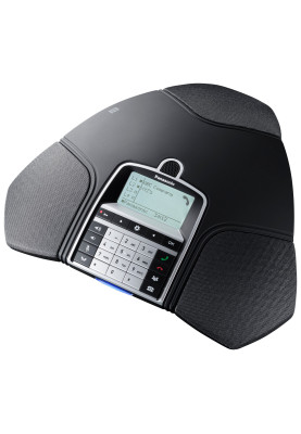 Panasonic Конференц-телефон IP KX-HDV800RU 1xFE LAN, 1xUSB Mini-B, 3xRJ11, BT, NFC, SIP, PoE, монохромний дисплей