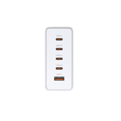 D-Link Зарядний пристрій мережевий DCF-241 240Вт GaN 4хUSB-С, 1xUSB-A, білий D-Link Зарядний пристрій мережевий DCF-241 240Вт GaN 4хUSB-С, 1xUSB-A, білий