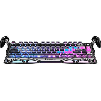 GravaStar Клавіатура механічна GravaStar K1 Pro 80keys, GravaStar x Kailh Speedy Mint, BT/WL/USB, cyberpunk