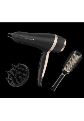 Remington Фен Salon Smooth, 2100Вт, 3 режими, дифузор,гребінець, кейс, іоніз-я, хол. обдув, , чорний