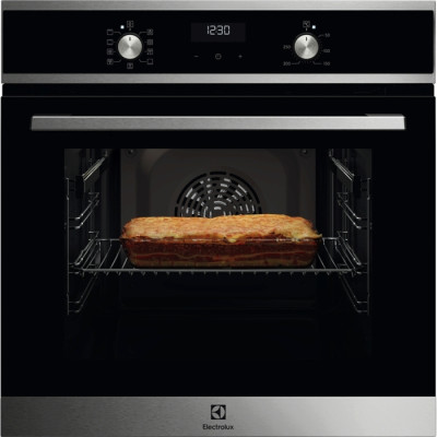 Electrolux Духовий шафа електричний, 65л, A, дисплей, конвекція, телескопічні напрямні, чорний
