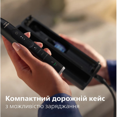 Philips Щітка зубна електр., Sonicare 7100 Series, 62т. колів/хв, насадок-1, футляр, чорний