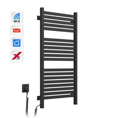 Navin Рушникосушка електрична Авангард Х, 1000х480х71мм, Wi-Fi, сталь, чорний муар, ліве підключення