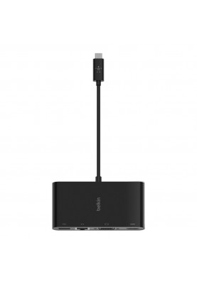 Belkin Адаптер USB-C - Ethernet, HDMI, VGA, USB-A, black