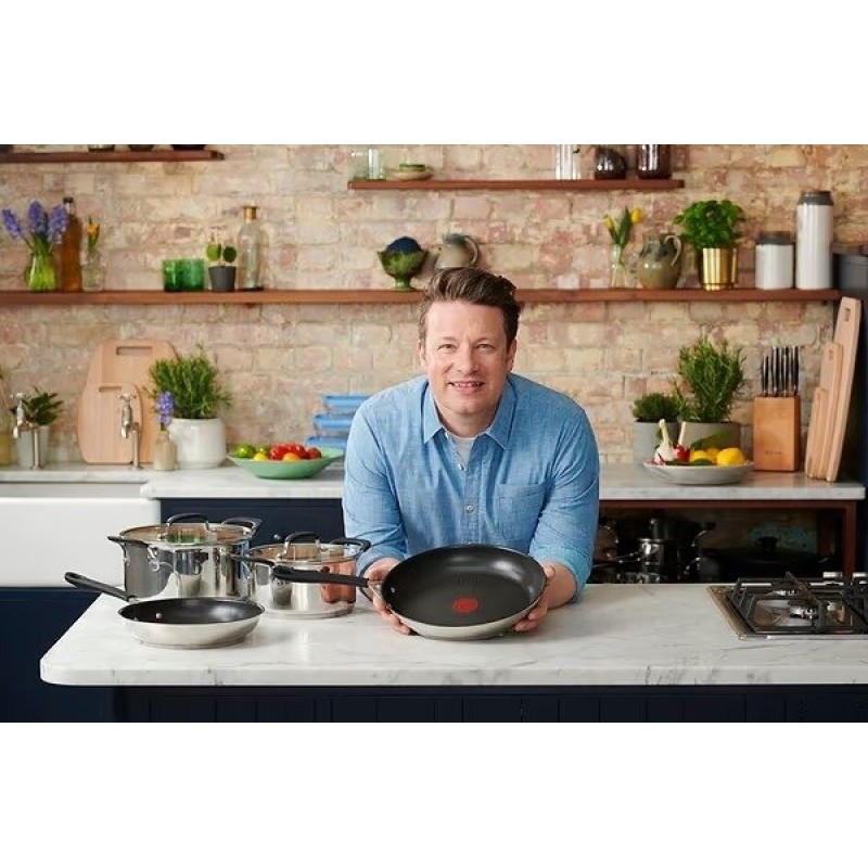 Tefal Каструля з кришкою, Jamie Oliver Home Cook, 3.1 л, 20 см, нержавіюча сталь