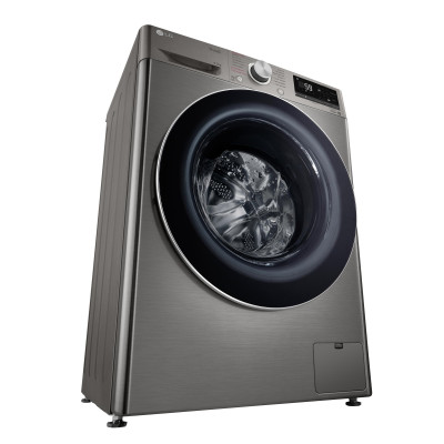 LG Пральна машина фронтальна, 8.5кг, 1200, A+++, 48см, дисплей, пара, інвертор, cріблястий