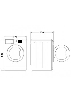 Whirlpool Пральна машина фронтальна, 9кг FFB9448BVUA