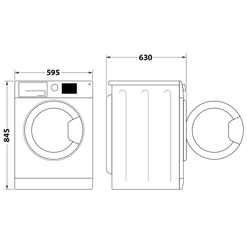 Whirlpool Пральна машина фронтальна, 9кг FFB9448BVUA