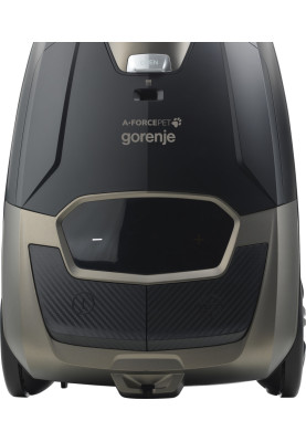 Gorenje Пилосос мішковий, 890Вт, 4л, HEPA, телескоп, LED-дисплей, турбощітка, чорний