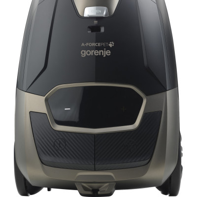 Gorenje Пилосос мішковий, 890Вт, 4л, HEPA, телескоп, LED-дисплей, турбощітка, чорний