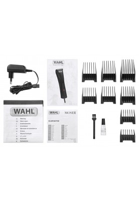 Moser Машинка для стриження WAHL Hybrid Clipper, від мережі, вібраційний мотор, насадок-8, сталь, чорний