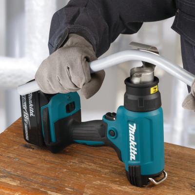 Makita Фен будівельний DHG181ZK акумуляторний, 18В, 550°C, 120/200 л/хв, SOLO
