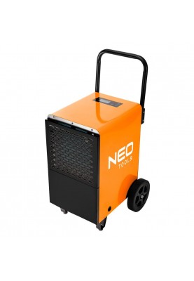 Neo Tools Осушувач повітря промисловий, 750Вт, 180м2, 300 м3/год, 50л/добу, безперервний злив, LCD дисплей, прогр.часу роботи, IP22