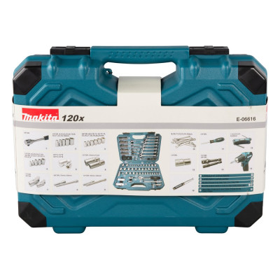 Makita Набір ручного інструменту E-06616, 120 од.