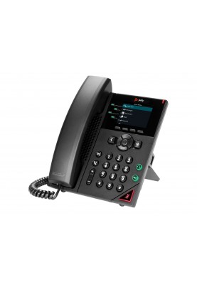 Poly SIP-телефон OBi VVX 250, 4 лінії, PoE, чорний