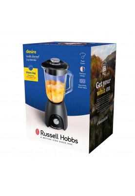 Russell Hobbs Блендер стаціонарний Desire Matte Charcoal, 650Вт, чаша-1500мл, чорний